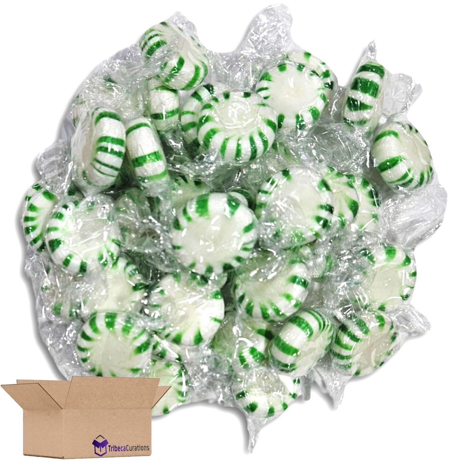 Green & White Individually Wrapped Spearmint Starlight Mints Bulk 6 Pounds gallery