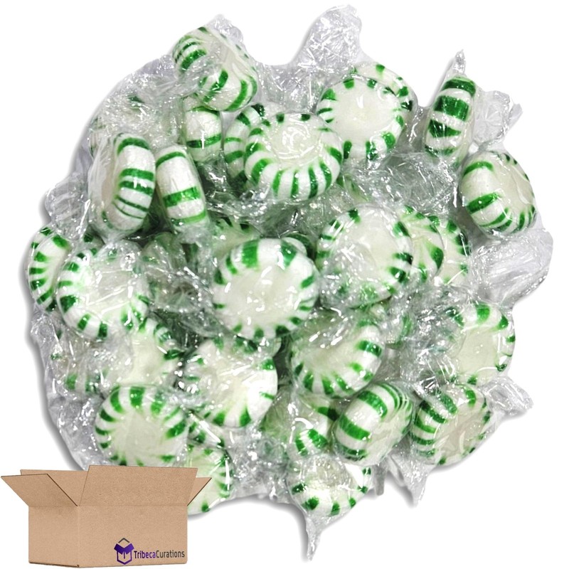 Green & White Individually Wrapped Spearmint Starlight Mints Bulk 6 Pounds gallery