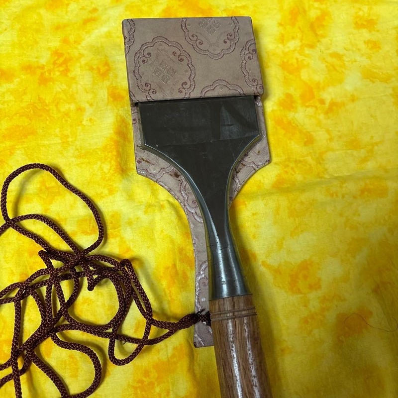 Ice sculpting chisel, flat, 95mm, total length 77cm, extra large. gallery