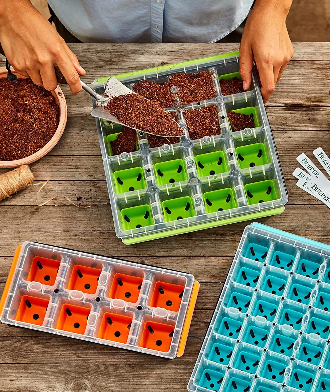Burpee Superseed Windowsill Seed Starting Tray | 8 XL Cell | Seed Starter Tray | gallery