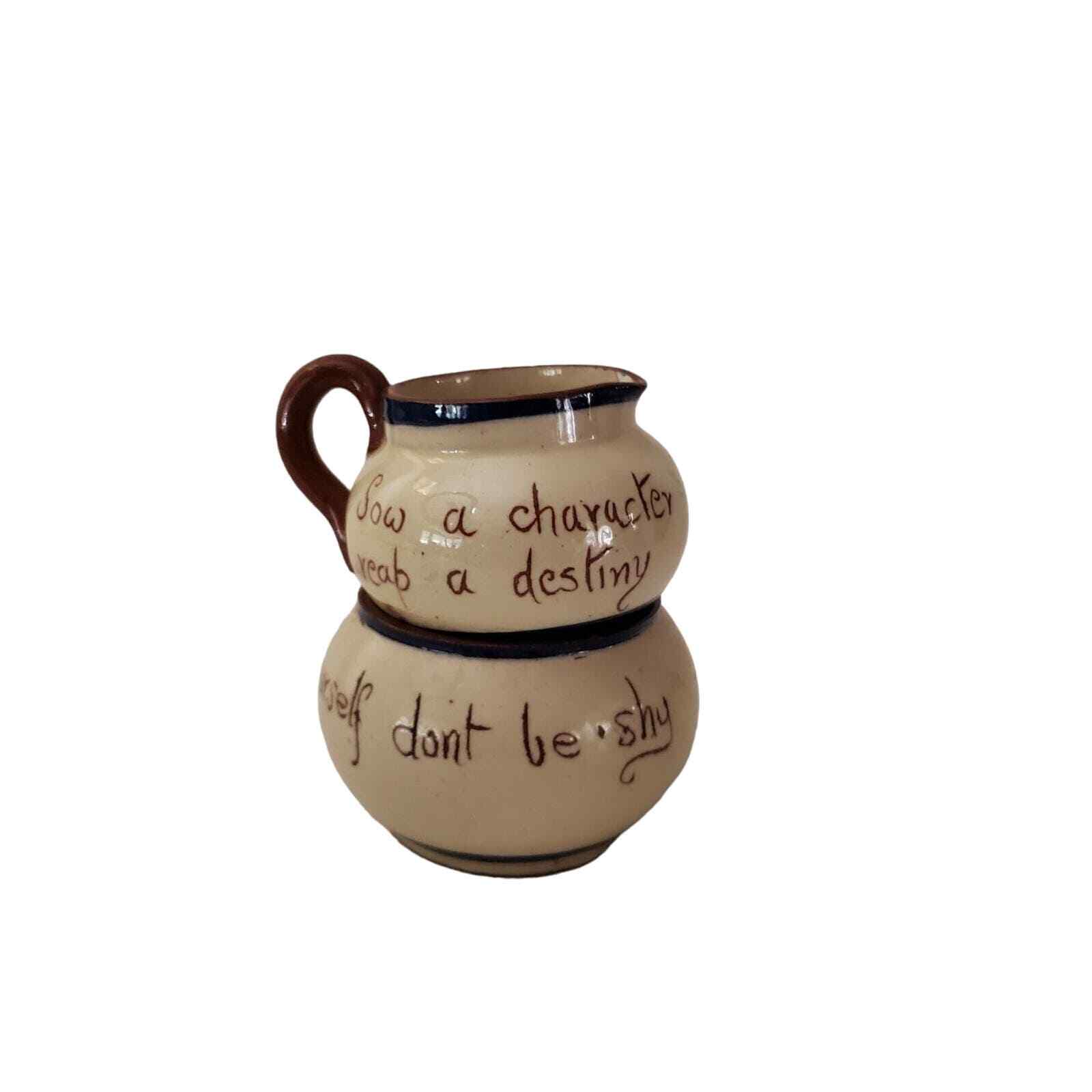 Devon Motto Ware Sugar & Creamer gallery
