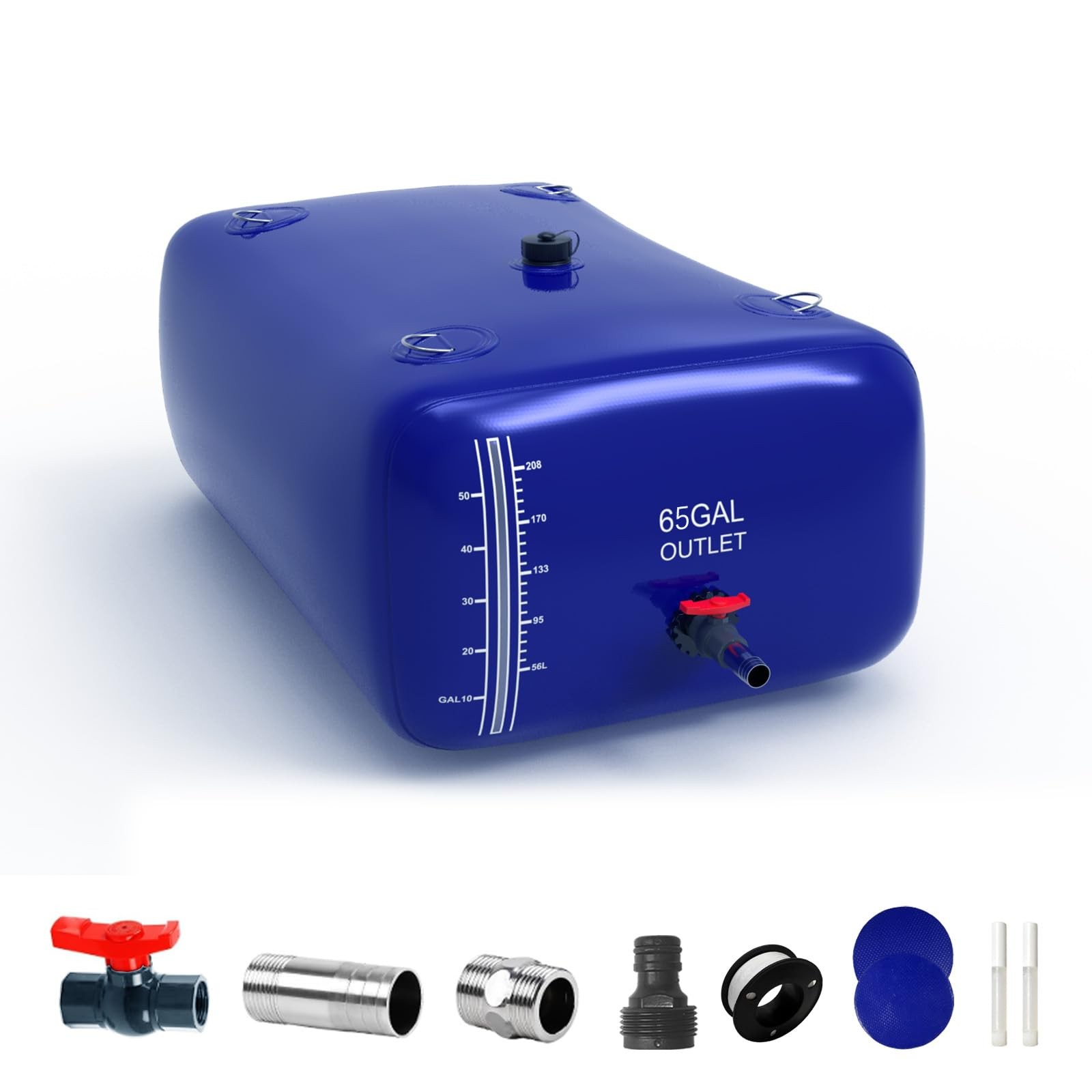 65 Gallon Water Bladder - 1000D PVC Blue RV Water Tank, Portable Collapsible ... gallery