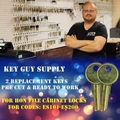 ES101-ES200. Replacement keys for HON File cabinet locks locks. Cut to your code