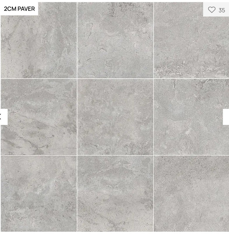 Outdoor Ceramic Pool Coping Tile, Non Slip, 24” Gray Travertine NEW On Palette gallery