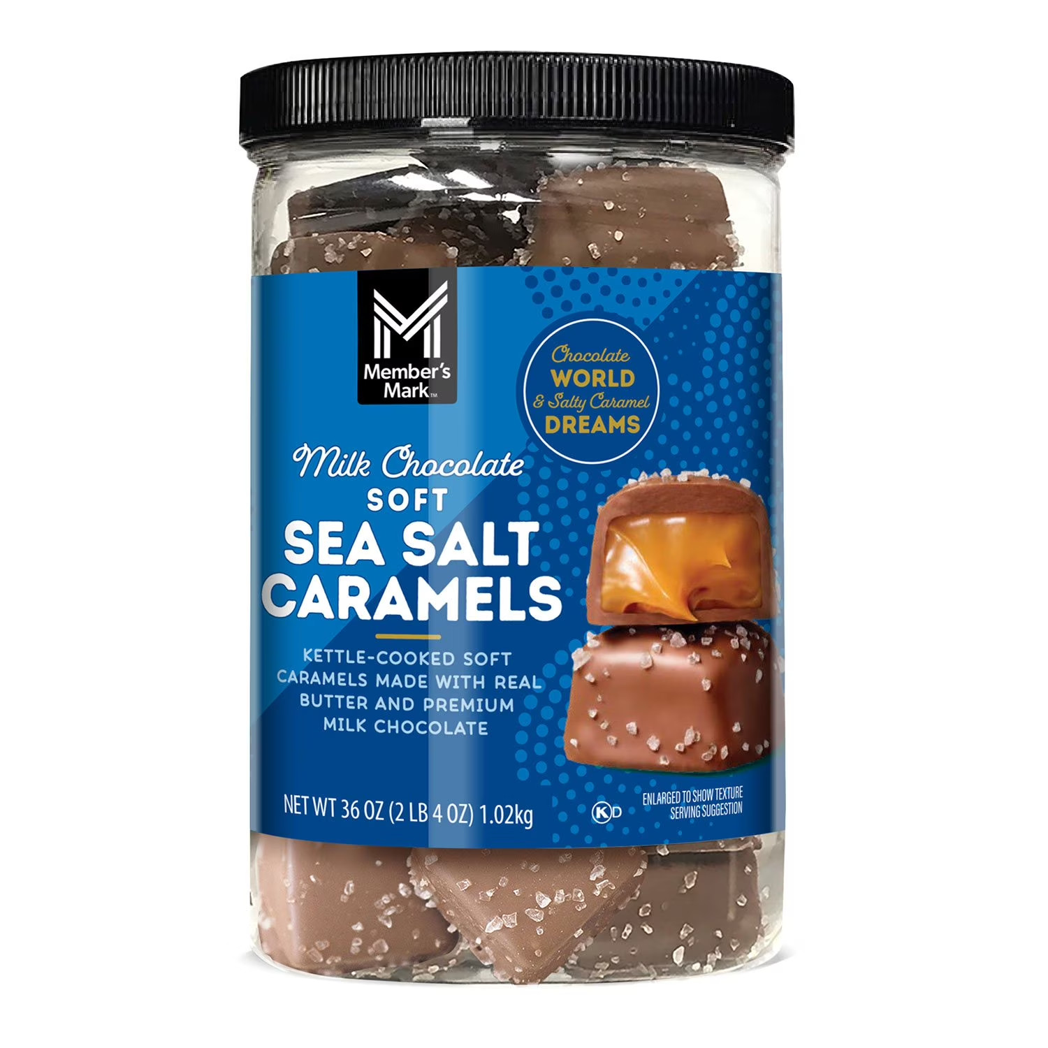 Member's Mark Milk Chocolate Sea Salt Caramels 36 oz Gourmet Candy Bulk gallery