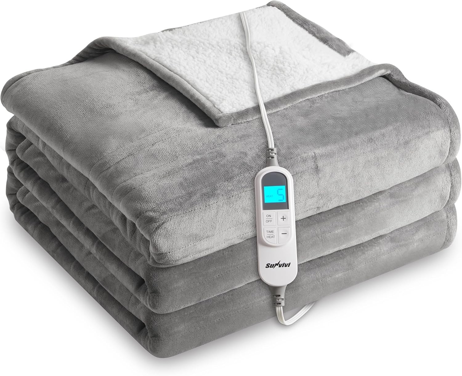 Heated Blanket Queen Size, Electric Throw Dual Control, 5 Years Warranty, 10 gallery