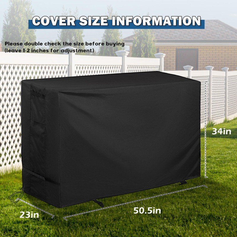 Starcrew Griddle Cover for Blackstone 1819 50.5"L x 23"D x 34"H, black gallery