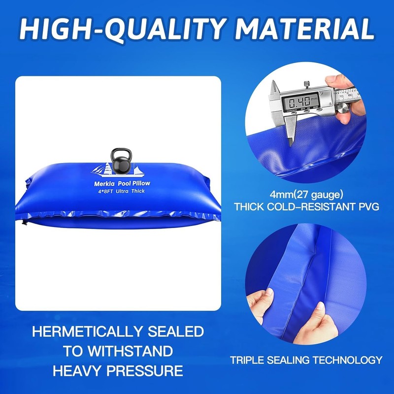 Pool Pillows for Above Ground Pools | 4 x 8 Ft Pool Cover Air Pillows Closing Wi gallery