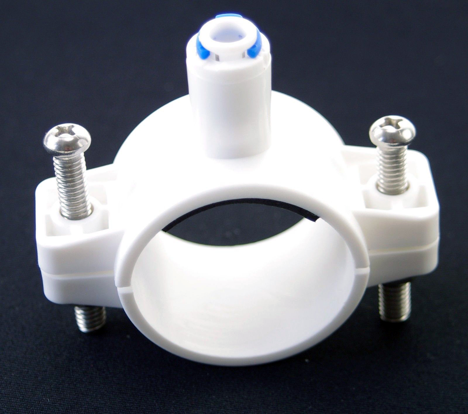 1/4" Drain Saddle Valve Clamp for RO Systems, 1/4" Quick fit Connector gallery