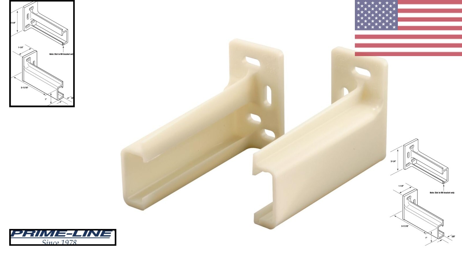 Heavy-Duty Side-Mounted Drawer Glide Supports - 3/8 x 1 Plastic Plates gallery
