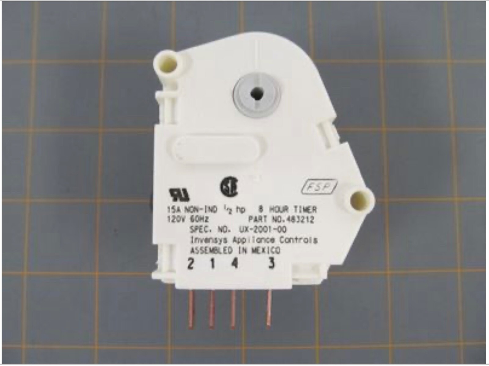 W10822278 : Whirlpool Refrigerator Defrost Timer - Genuine FSP OEM gallery