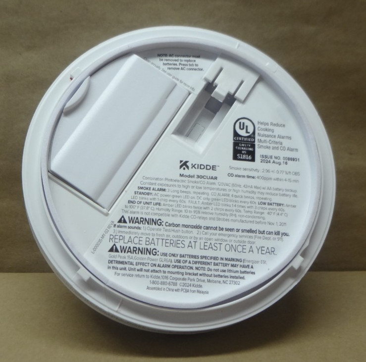 Kidde 30CUAR, 5" Hardwired Combination Smoke & Carbon Monoxide Detector gallery