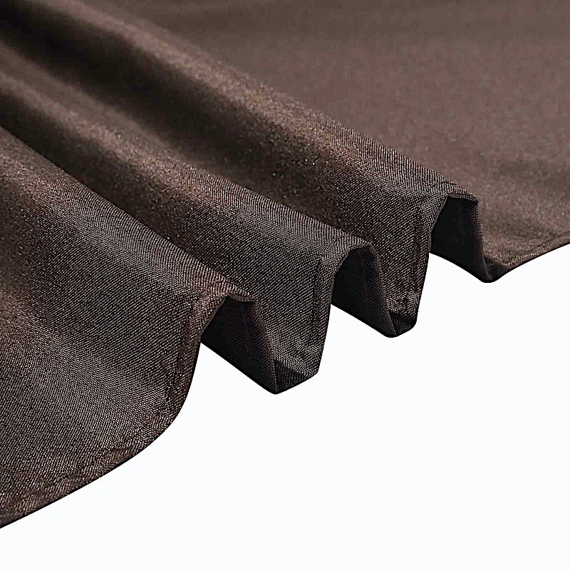 CHOCOLATE BROWN 72x120 RECTANGLE POLYESTER TABLECLOTH Wedding Kitchen Linens gallery