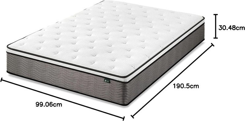 Slumber 1 by Zinus Maximum Support Plus Extra Firm 12” Inch Twin Spring Mattress gallery