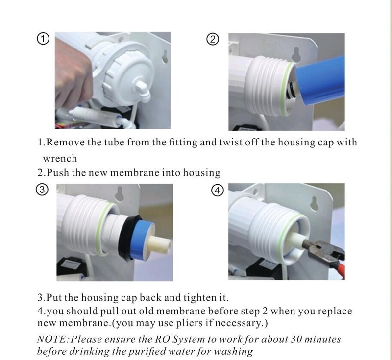 Geekpure 5-Stage Reverse Osmosis Replacement Water Filter Set w/ 75 GPD Membrane gallery