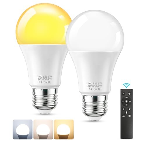 A19 LED Remote Control Light Bulbs, 700LM 9W, 60 Watt Equivalent, 3000K-6500K gallery