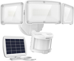 1600LM LED Solar Security Lights Motion Outdoor, Motion Sensor Light, 5500K Whit