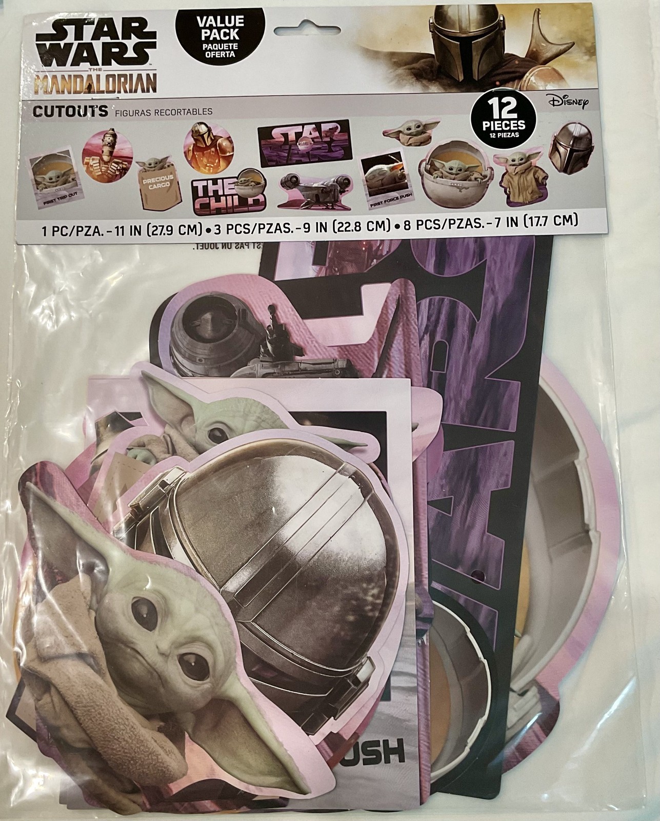 Star Wars The Mandalorian Scene (12 Piece Cutouts) Party Room Decorating Pack FS gallery