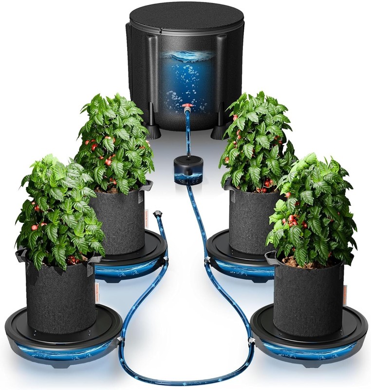 Versatile 4-Pack Auto Watering System: Fit Multiple Pot Sizes with Gravity Feed/ gallery