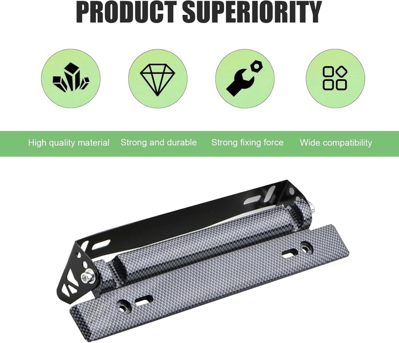 Front License Plate Mount, Adjustable License Plate Relocator Bracket Holder, Fl gallery