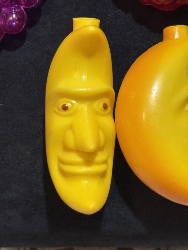 Vtg blow mold plastic celestial string Light covers Whimsical Sun Pig Moon As Is gallery