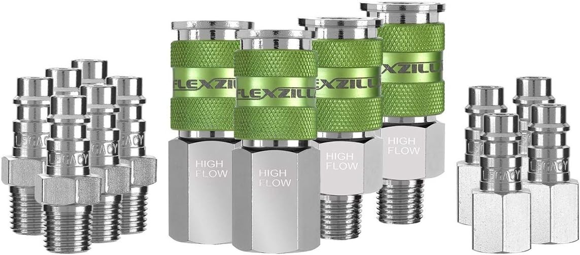 High Flow Performance Coupler & Plug Kit - 1/4" NPT, Easy Push-to-Connect System gallery