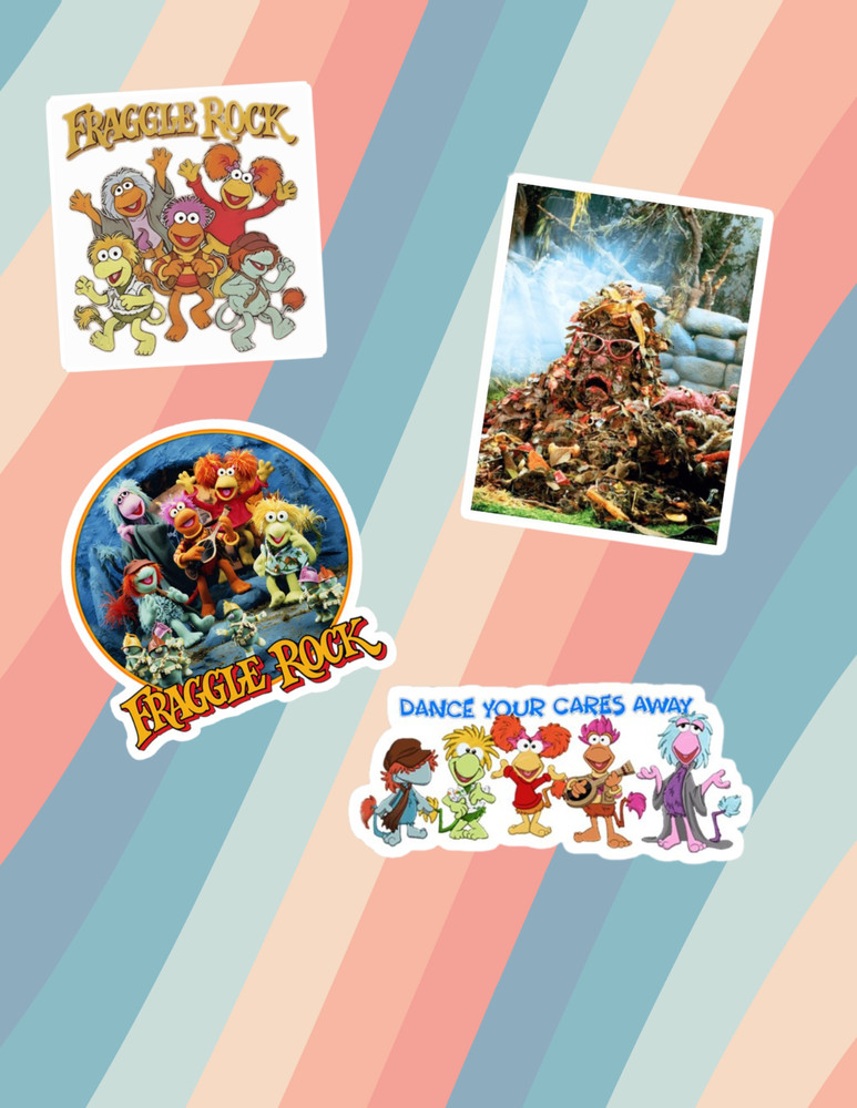 Fraggle Rock 80's Cartoon 4pc Stickers Pack