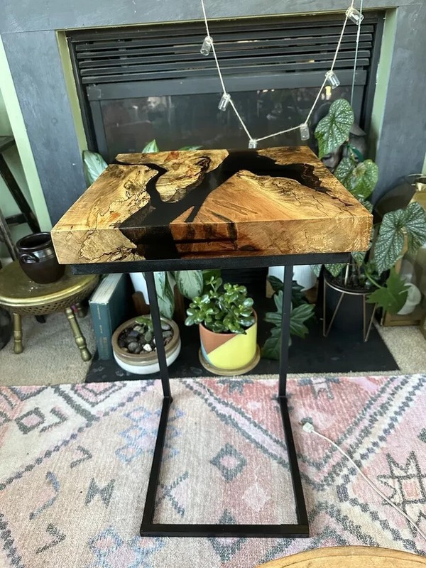 Epoxy River C End Table / Epoxy Table Top For Home Decor Gifts gallery