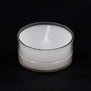 Stock Your Home White Tea Light Unscented Candles Burn 4.5 Hour Set of 50 in gallery