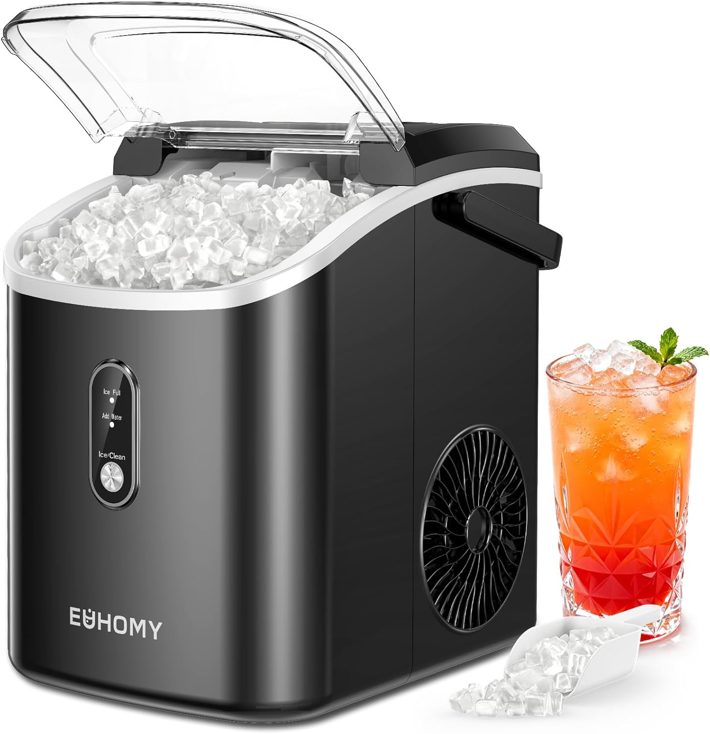 Nugget Ice Maker Countertop with Handle, Ready in 6 Mins, 35Lbs per Day, Removab gallery