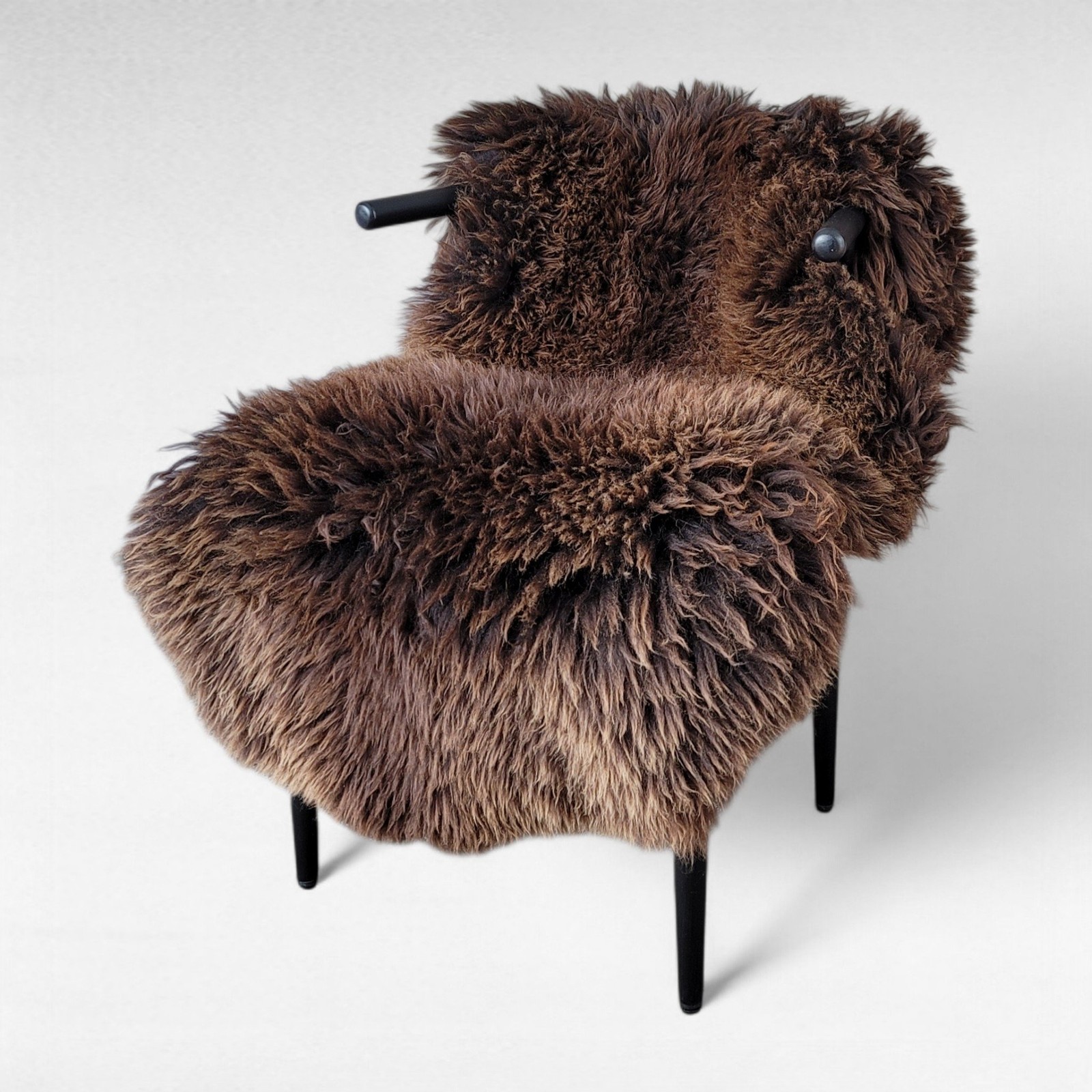 Brown Sheepskin Rug Large Lofty Natural Genuine Pelt Throw gallery