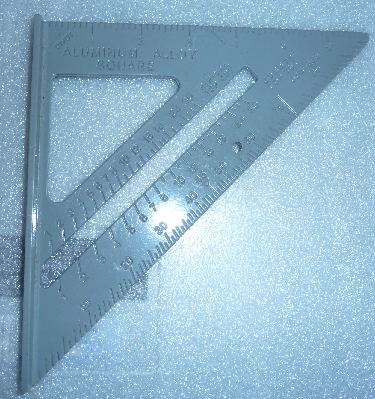 Aluminum 7" Framing Square Triangle w/holster for belt gallery
