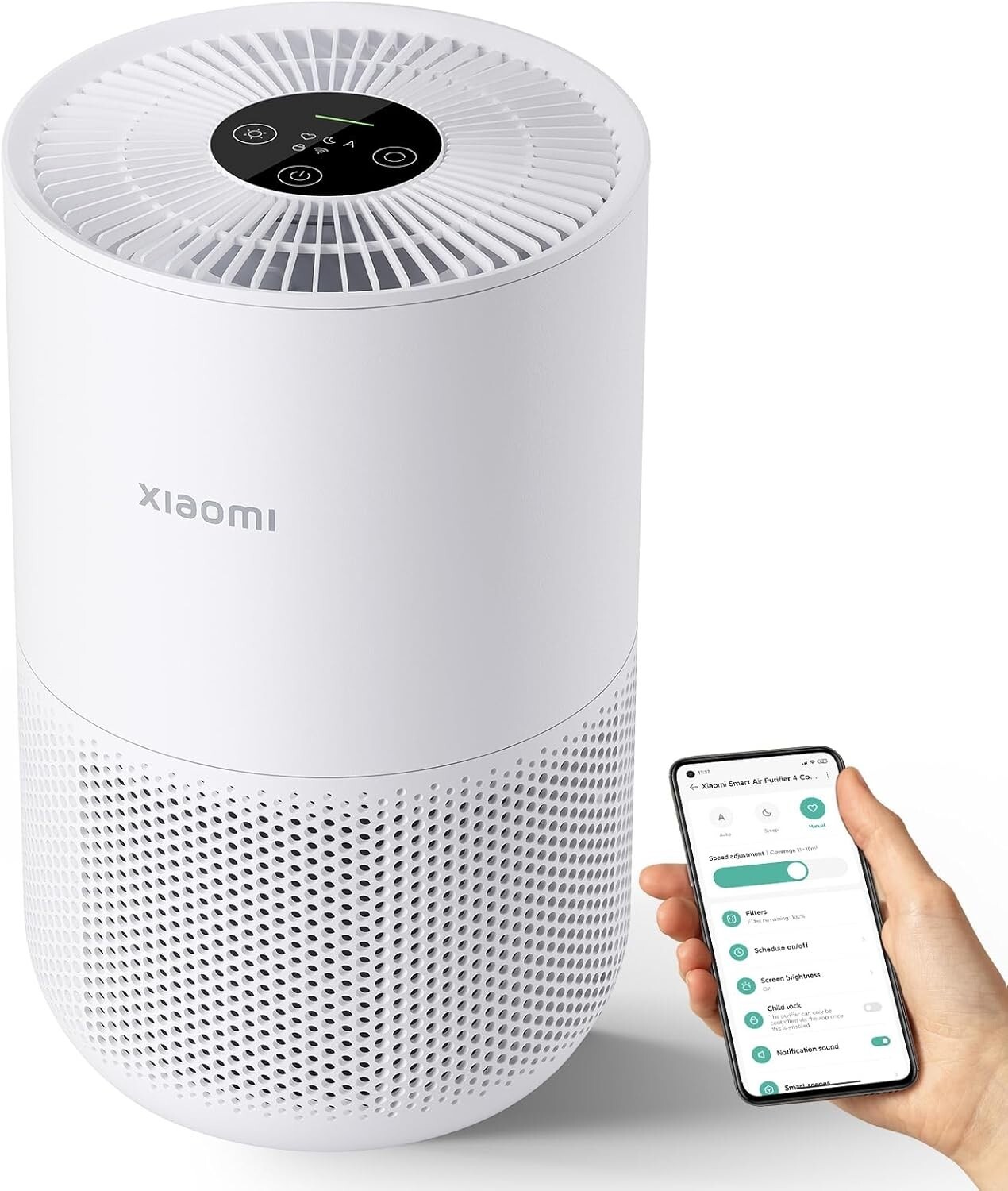 Xiaomi Mi Air Purifier 4 Compact, True HEPA H13 3-Stage Filter System gallery