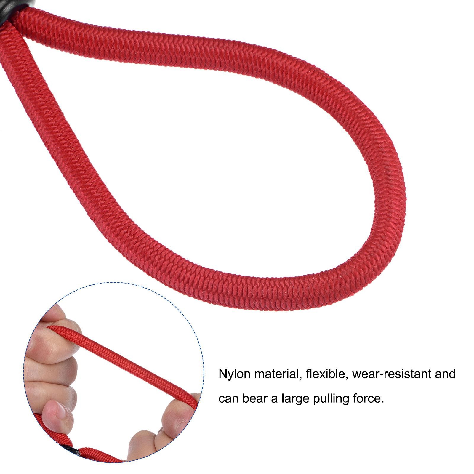5Pcs Elastic Cords with Hook 6 Inch Tarp Straps Ropes for Camping Tent Red gallery