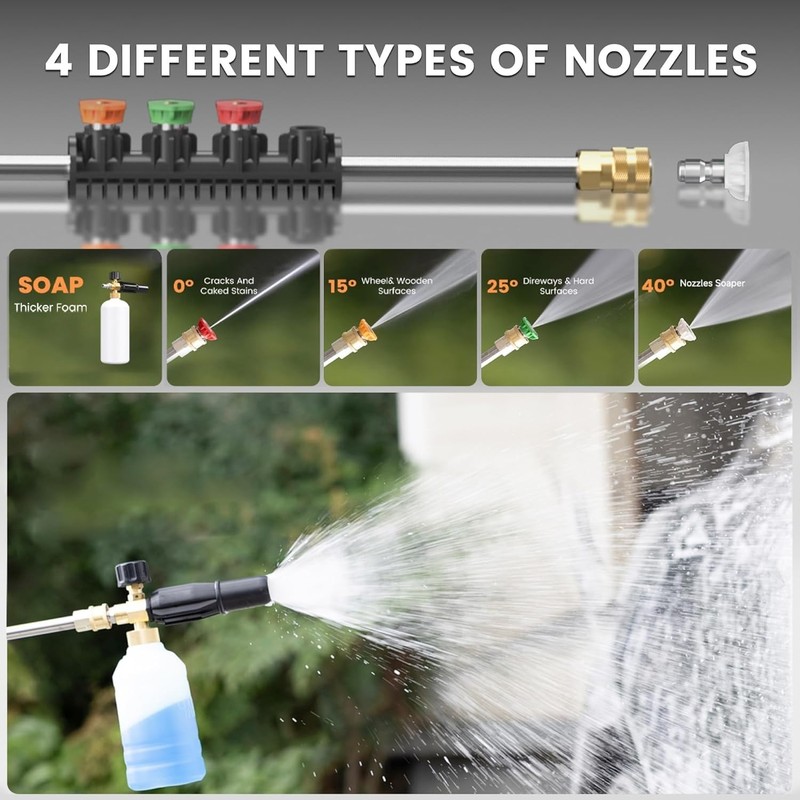 Giraffe Tools Retractable Wall Mounted Pressure Washer Pro, Max 3700 PSI 1.6 GPM gallery