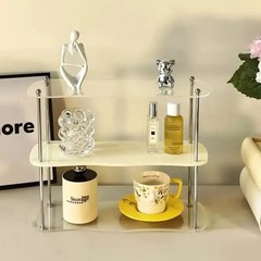 🪞 2-3 Layer Acrylic Desktop Storage Organizer — Modern Multi-Purpose Rack for B