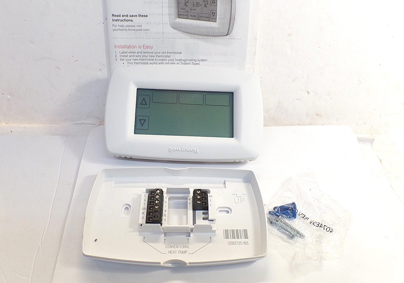 HONEYWELL RTH7600D HOME 7-DAY PROGRAMMABLE THERMOSTAT WITH TOUCHSCREEN DISPLAY gallery