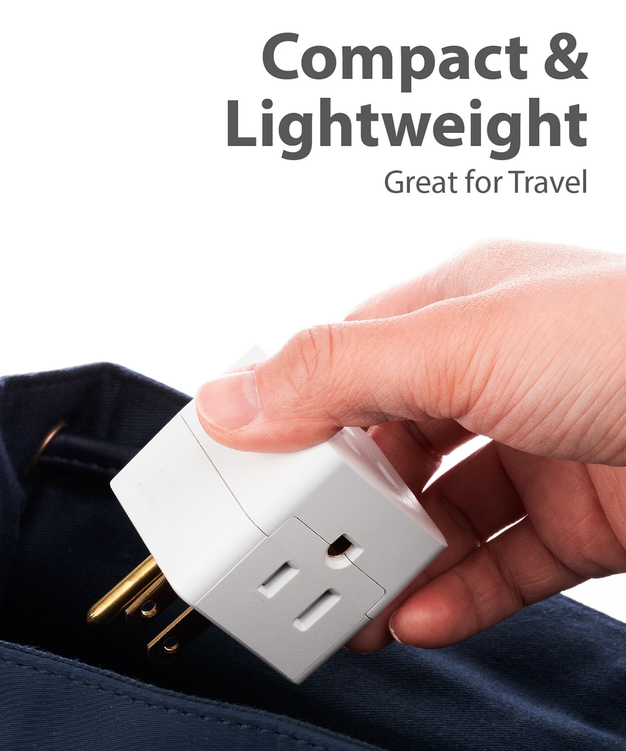 [3 PACK] 3 Outlet Extender Indoor Grounded AC Power Wall Tap Travel Adapter Plug gallery