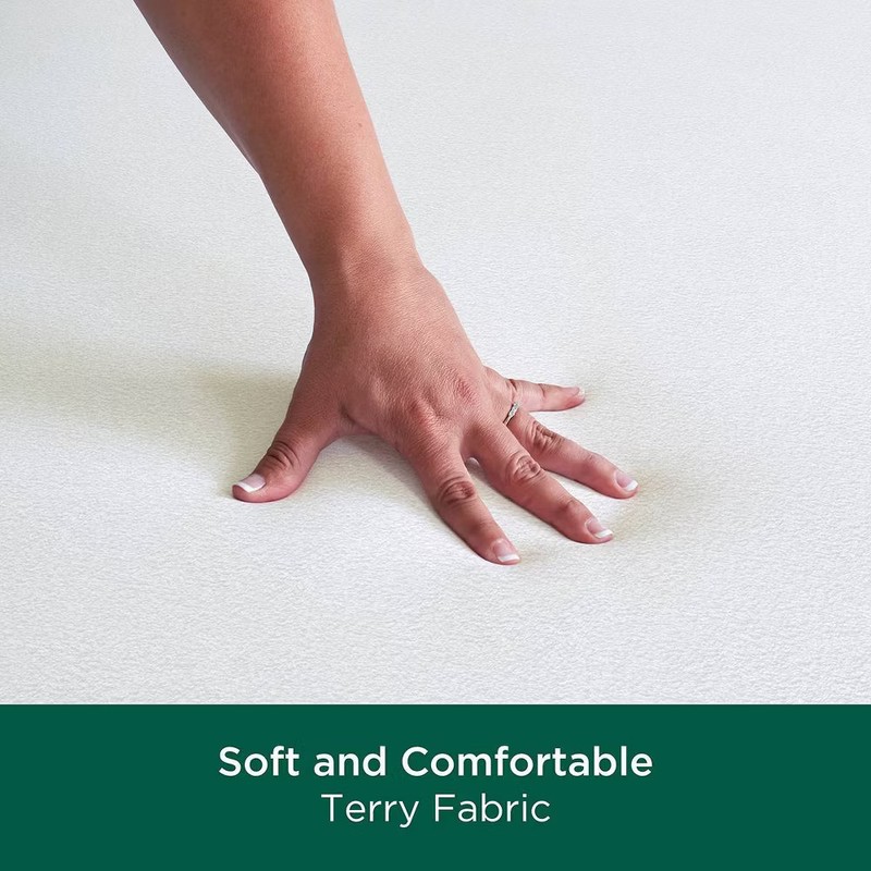 Allerease King Clean Boost Waterproof Fitted Mattress Protector: gallery