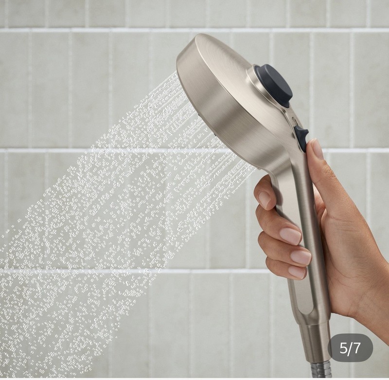 KOHLER Assert Multifunction Handheld Shower Head 6-Spray Brushed Nickel w/ Hose gallery
