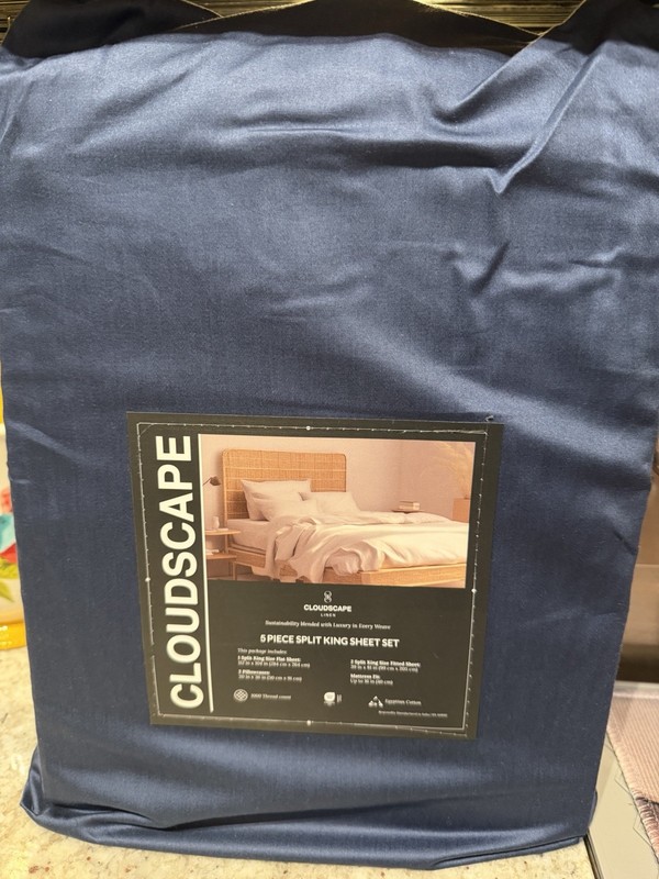 Cloudscape 5 Piece Split King Size Sheets 100 PercentEgyptian Cotton gallery