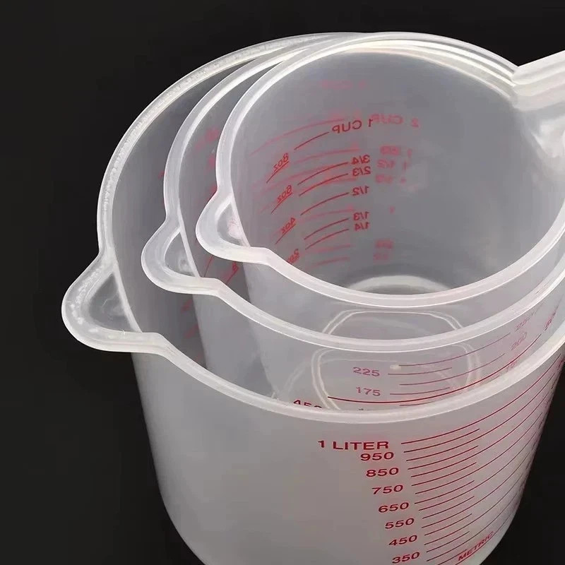 3Pcs Measuring Cups Set 250/500/1000ml Plastic Liquid Measuring Beaker Baking gallery
