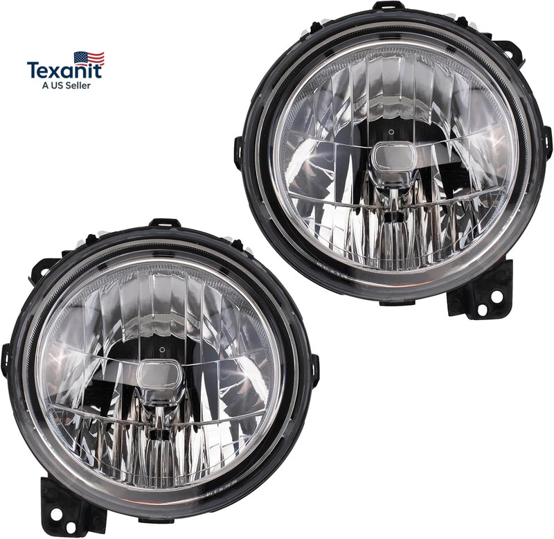 2 Piece Headlight Assembly Set Halogen Driver & Passenger Side Compatible with J gallery