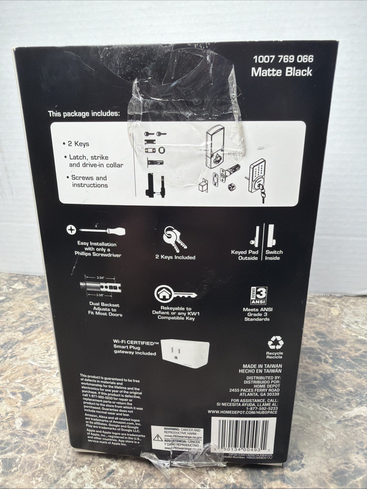 Defiant Round Matte Black Smart Wi-Fi Deadbolt Powered by Hubspace gallery