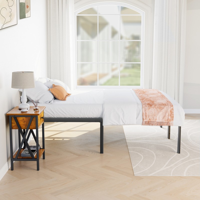 4 Size Platform Bed Frame - Sturdy Metal Mattress Foundation gallery