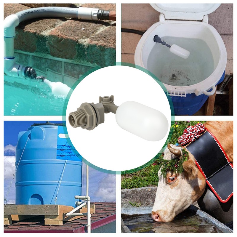 4Pcs Water Float 1/2" Automatic Shut Off Valve Quick Connctor Tank Overfill Stop gallery