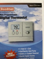 Goodman Non-Programmable Digital Thermostat TSTATG1100-2 1-Heat 1-Cool Gas/Elect