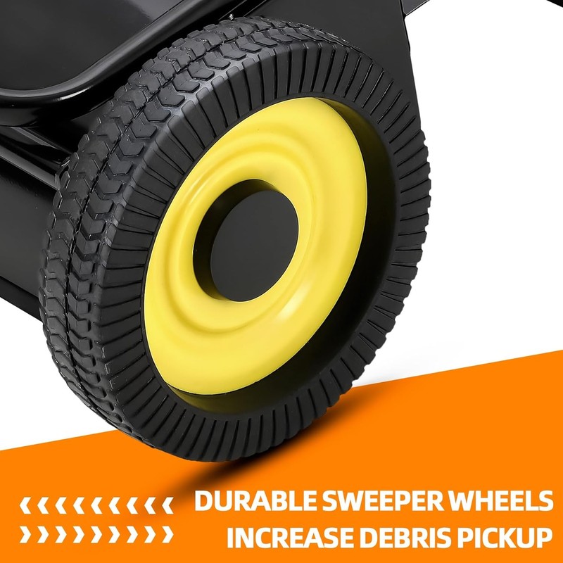 52'' Tow Behind Lawn Sweeper Pull Behind Lawn Sweeper w/ 27 Cu.Ft Leaf Collector gallery