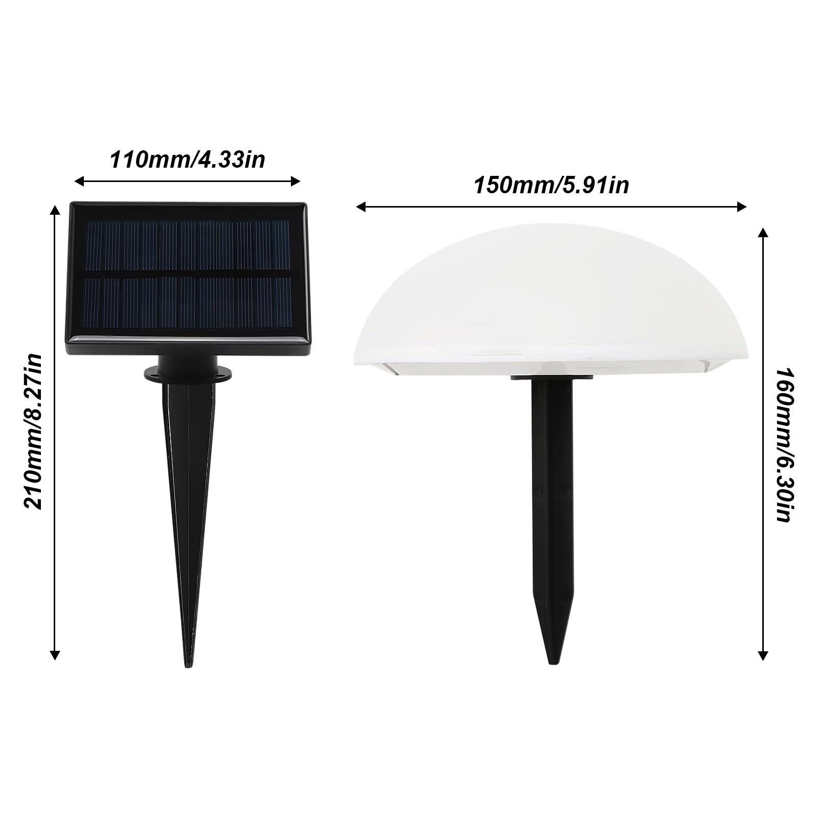 5 in 1 Solar Pathway Lights Outdoor, IP65 Waterproof Solar Pebble Lights Gard... gallery