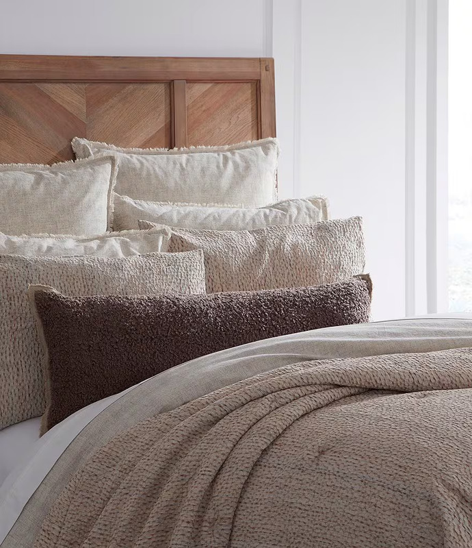 Southern Living Simplicity Caleb Textured Standard Sham 20 x 26 Beige Shades NWT gallery